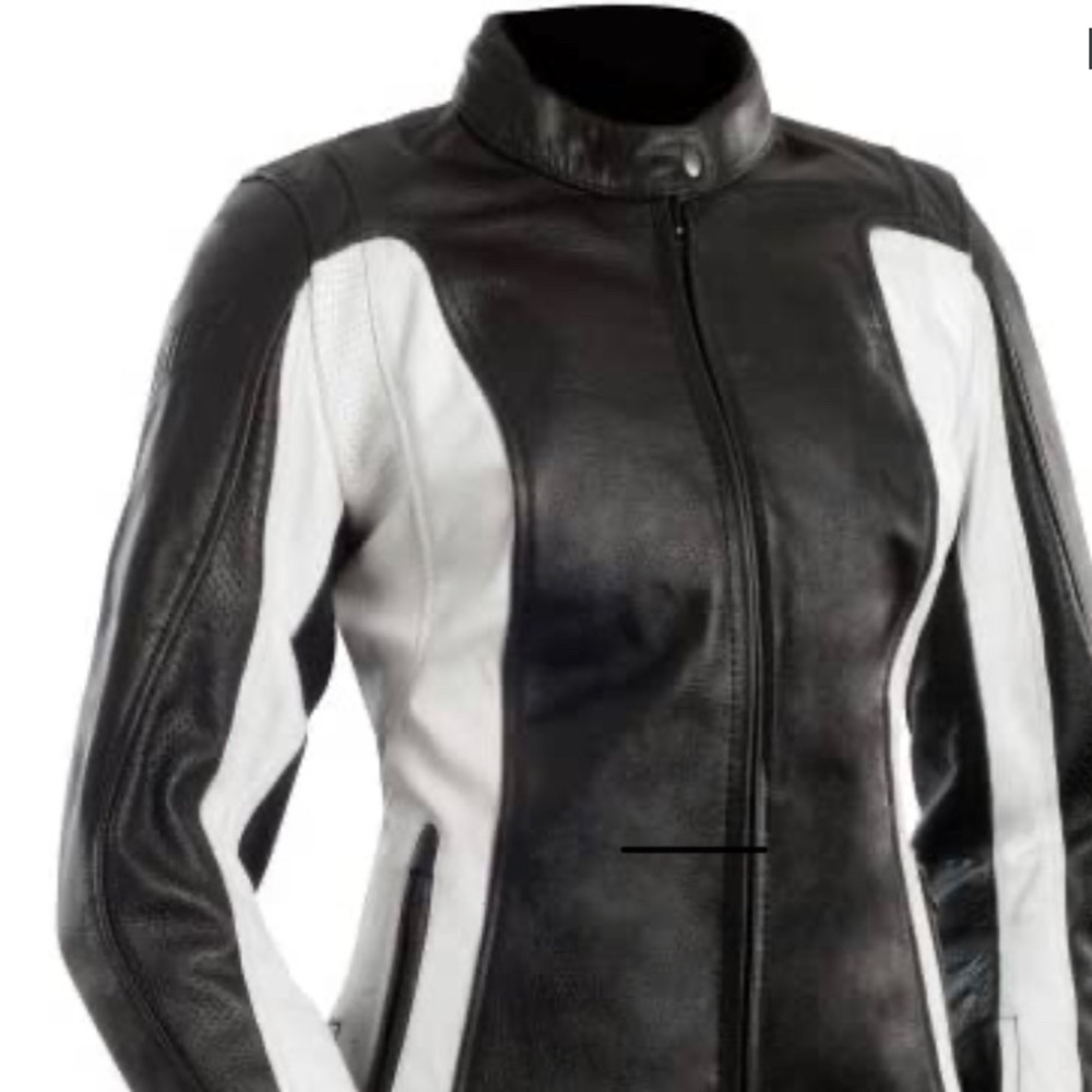 Bilt Halle Leather Womens Motorcycle Riding Jacket